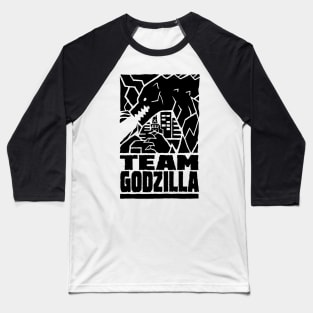 Godzilla vs King Kong - TEAM GODZILLA Baseball T-Shirt